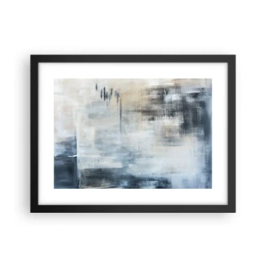 Poster in black frame - Behind the Curtain of Blue - 40x30 cm