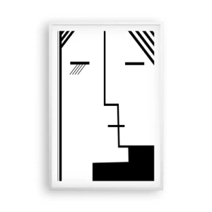 Poster in white frmae - Simply a Kiss - 61x91 cm
