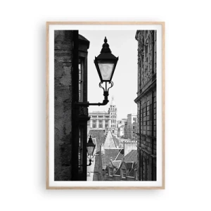 Poster in light oak frame - Tale from Edinburgh - 70x100 cm
