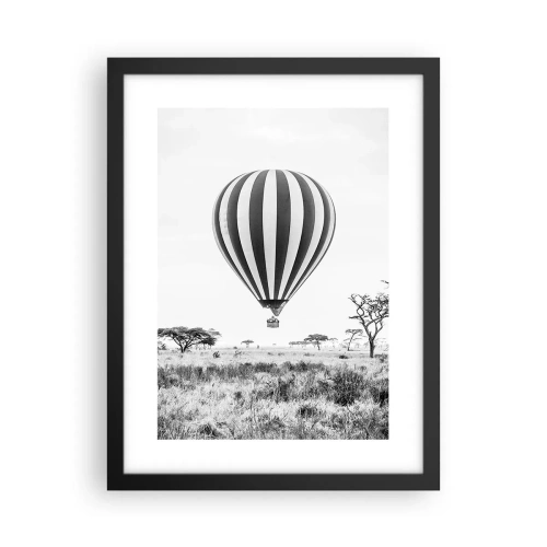Poster in black frame - Over the Savannah - 30x40 cm
