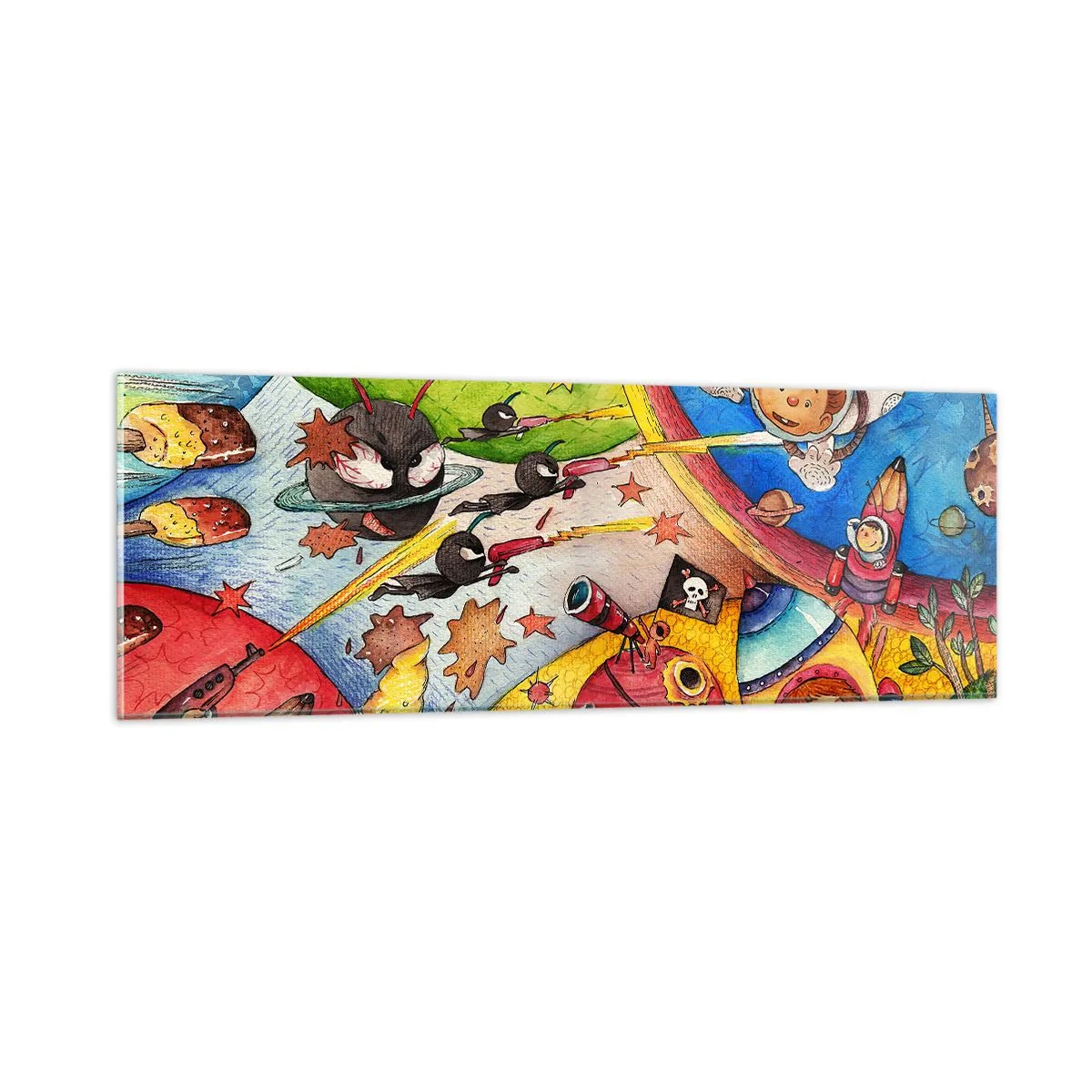 Glass picture - Great Space Adventure - 90x30 cm