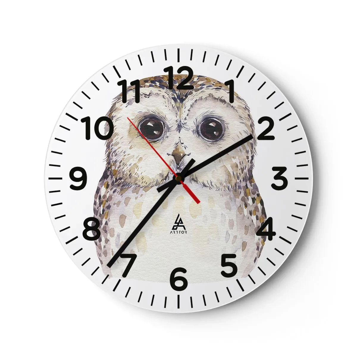 Wall clock - Clock on glass - Look Me in the Eyes - 30x30 cm