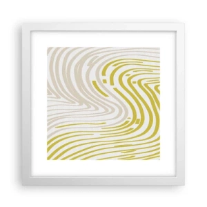Poster in white frmae - Composition with a Gentle Curve - 30x30 cm