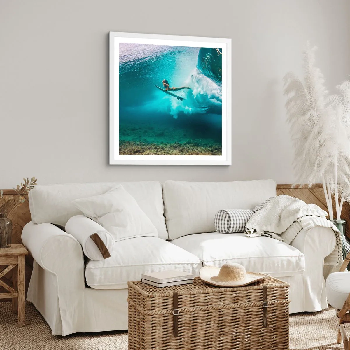 Poster in white frmae - Undewater World - 30x30 cm