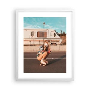 Poster in white frmae - Smile, Please! - 40x50 cm