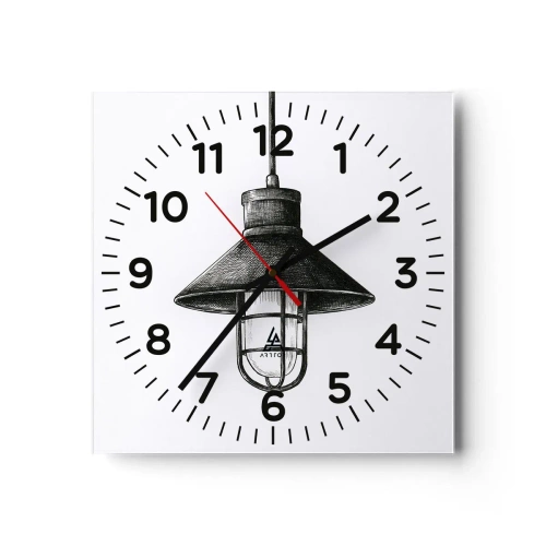 Wall clock - Clock on glass - Like In the Old Days… - 40x40 cm