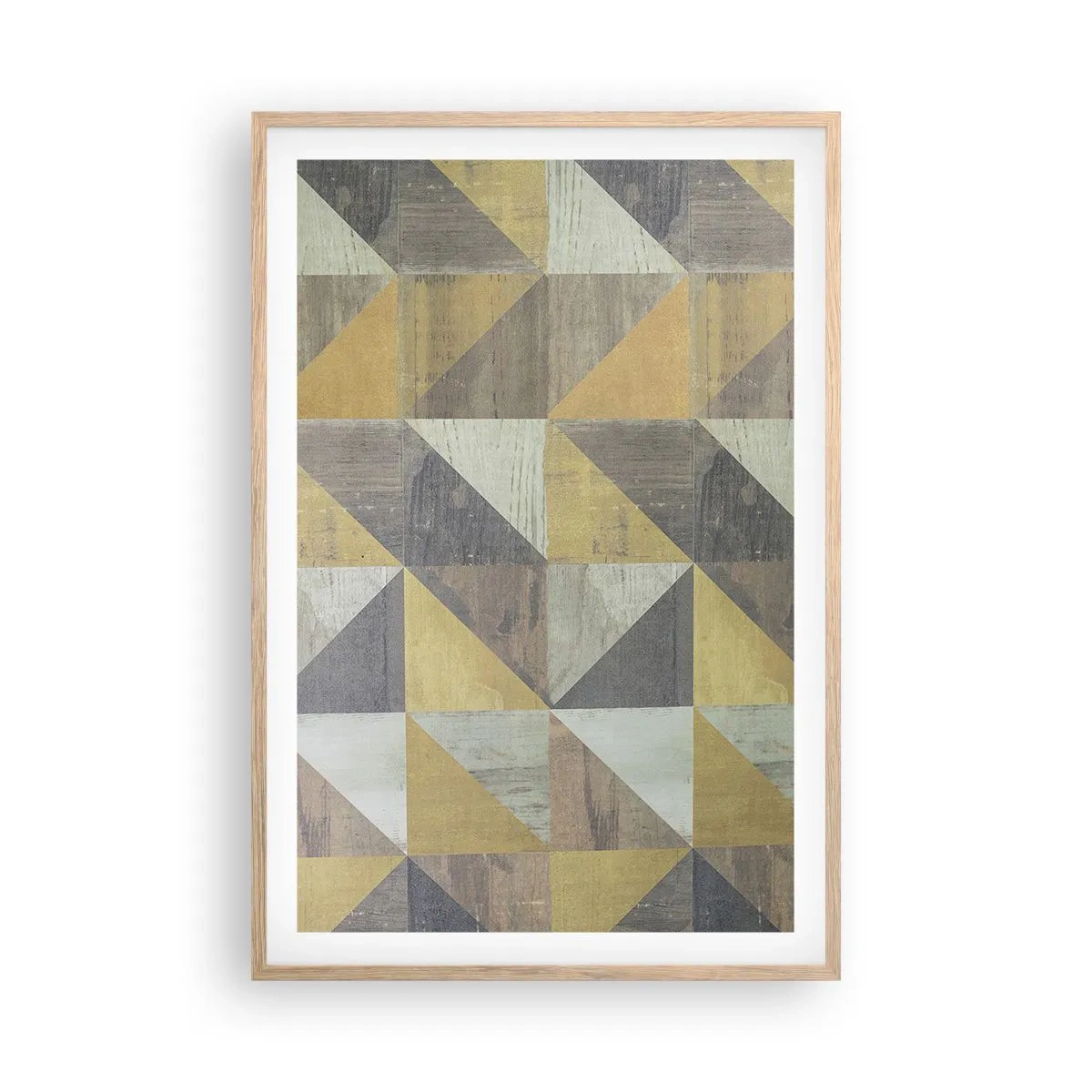 Poster in light oak frame - The Art. of Triangles - 61x91 cm