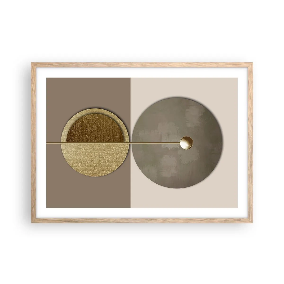 Poster in light oak frame - Perfect Balance - 70x50 cm