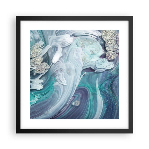 Poster in black frame - Currents of Blue - 40x40 cm