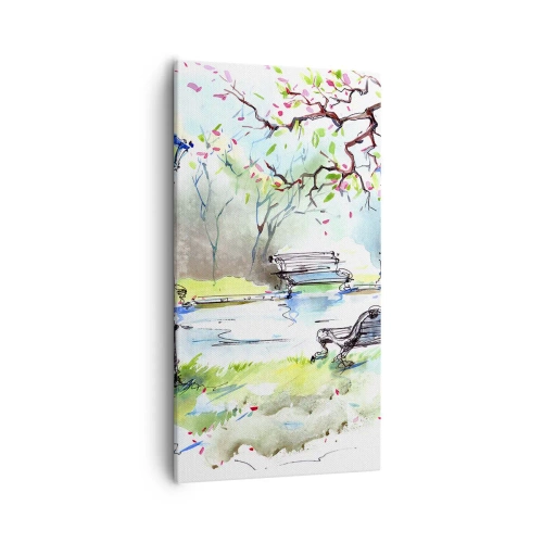 Canvas picture - Charm of Park Silence - 55x100 cm