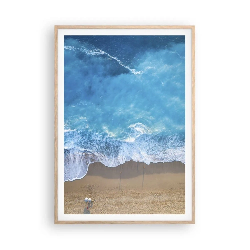 Poster in light oak frame - Power of the Blue - 70x100 cm