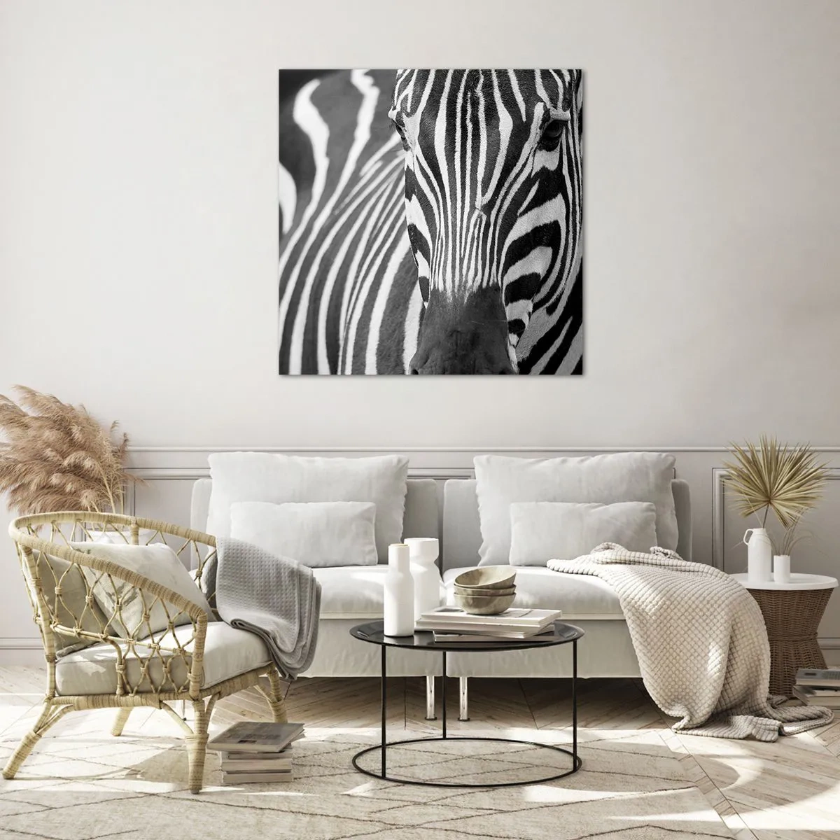 Glass picture - World Is Black and White - 40x40 cm