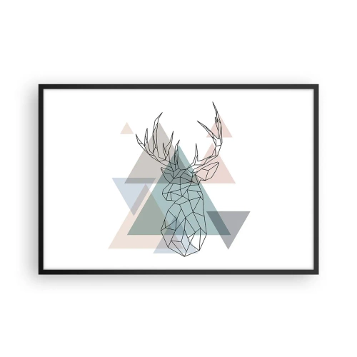 Poster in black frame - In a Geometrical Forest - 91x61 cm