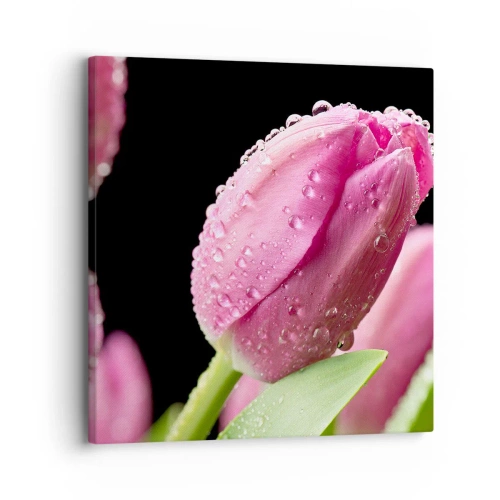 Canvas picture - Lilac Dream in a Dew - 30x30 cm
