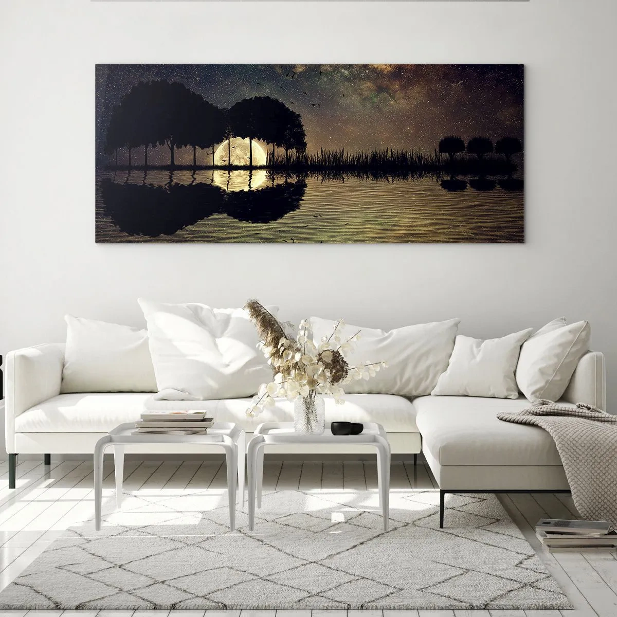 Glass picture - Night at the Edge of the World - 160x50 cm