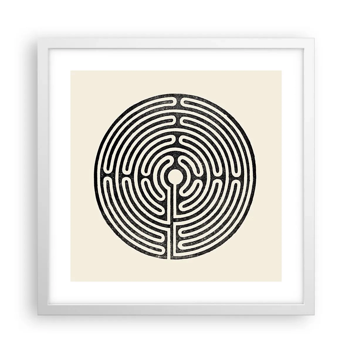 Poster in white frmae - Mysterious Order - 40x40 cm