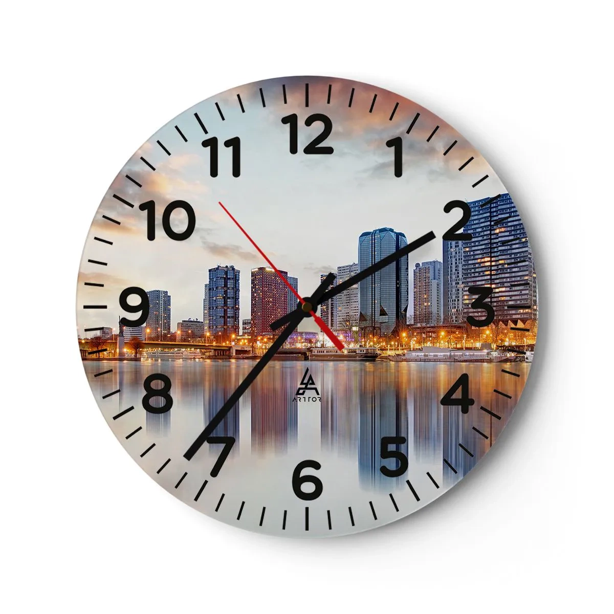 Wall clock - Clock on glass - Monumental Peace of Paris - 30x30 cm