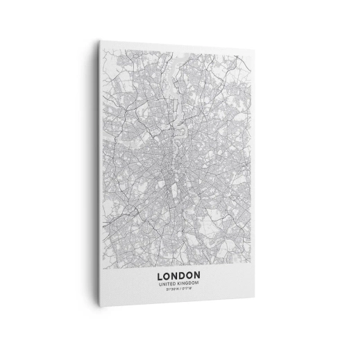 Canvas picture - Map of London Maze - 80x120 cm