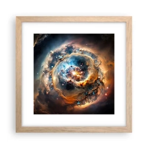 Poster in light oak frame - Beginning - 30x30 cm