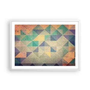 Poster in white frmae - The Republic of Triangles - 70x50 cm