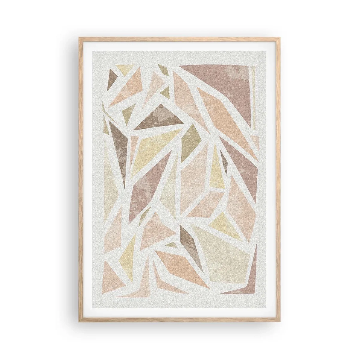 Poster in light oak frame - Stained Glass Composition - 70x100 cm