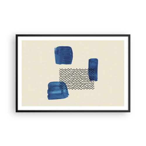 Poster in black frame - Abstract Quartet - 91x61 cm