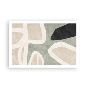 Poster - Composition with a Black Motif - 91x61 cm