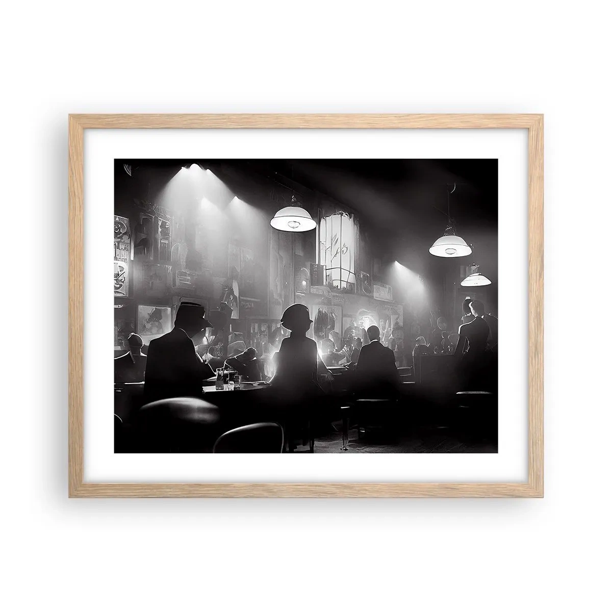 Poster in light oak frame - In Jazz Ambiance - 50x40 cm