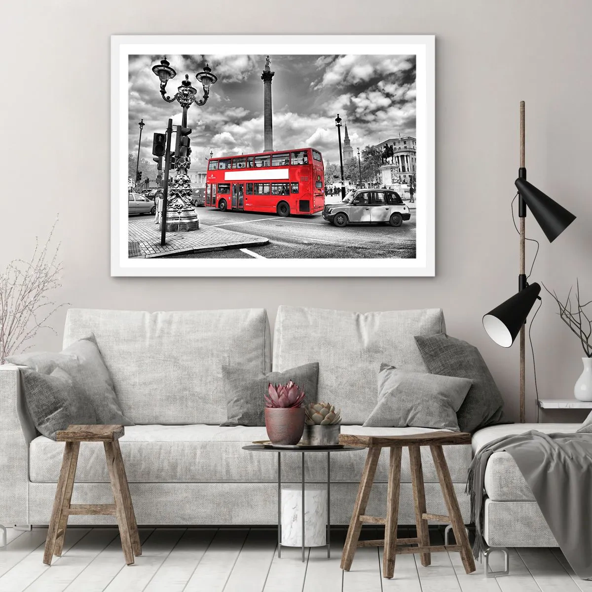 Poster in white frmae - Real Bloodstream of a City - 100x70 cm
