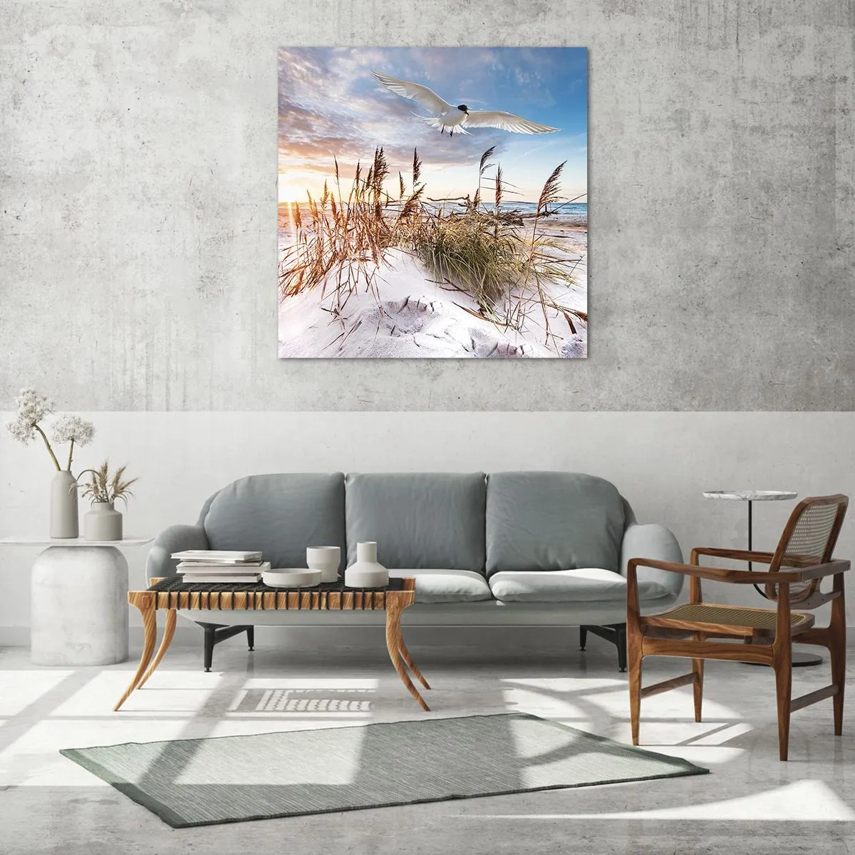 Glass picture - Wind from the Sea - 40x40 cm