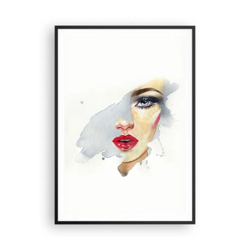 Poster in black frame - Reflection in a Waterdrop - 70x100 cm