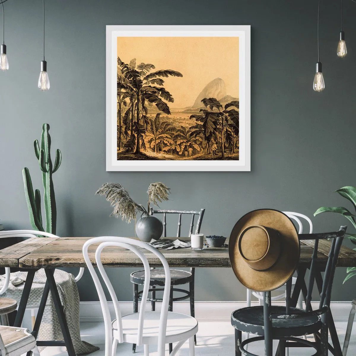 Poster in white frmae - In Colonial Character - 60x60 cm