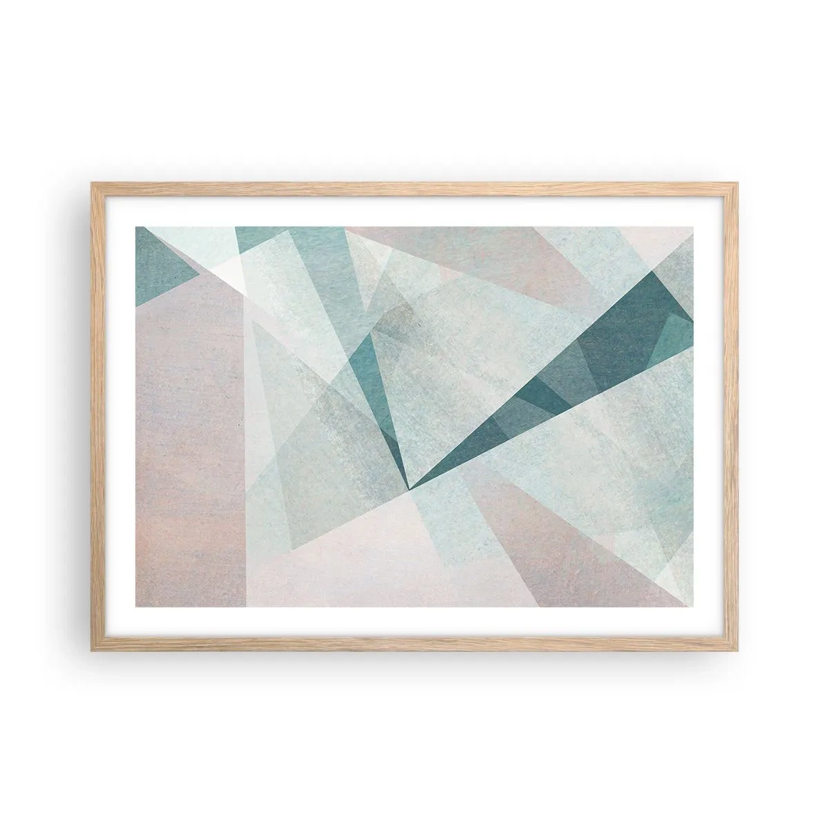 Poster in light oak frame - Calmly but Dynamically - 70x50 cm