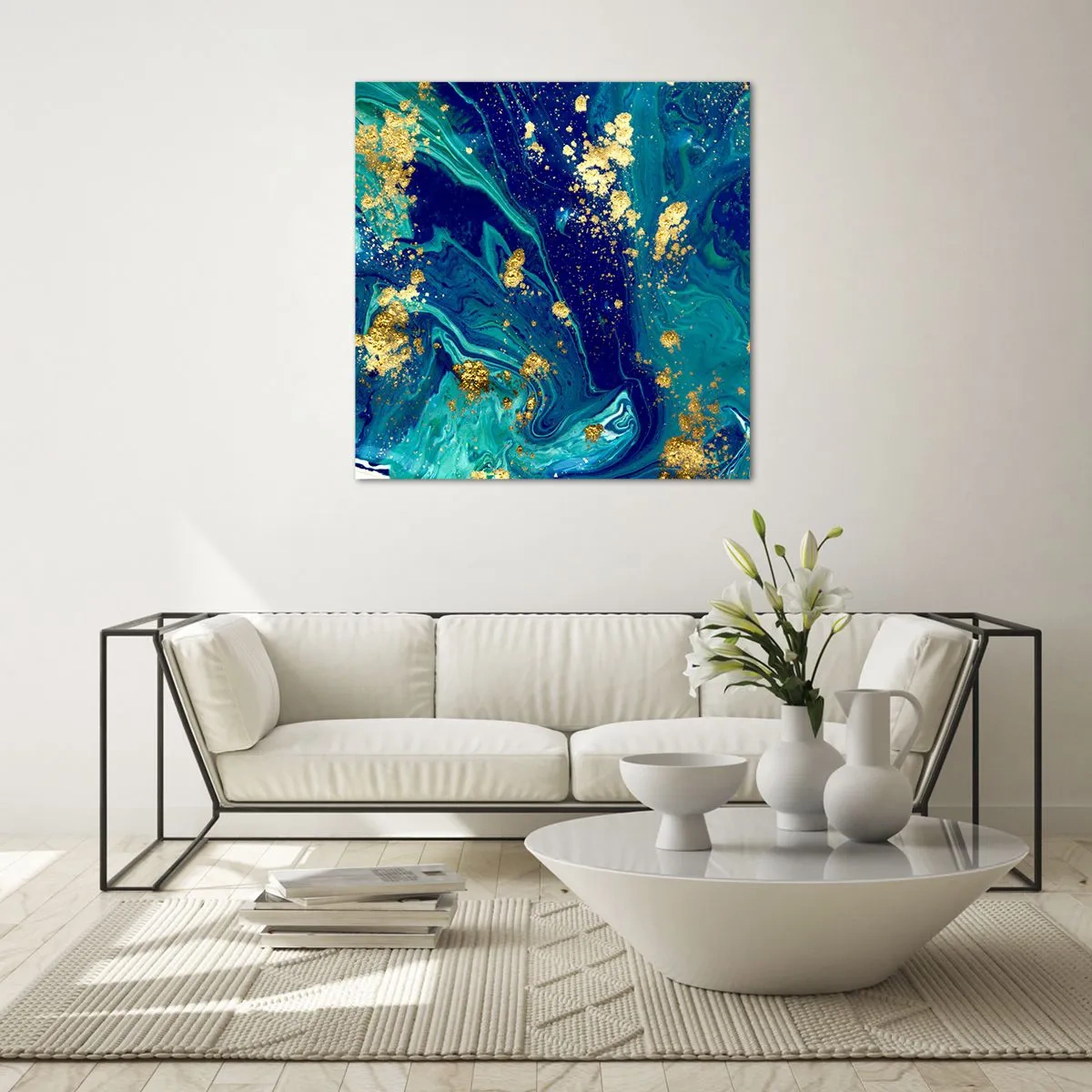 Glass picture - Sun Flakes - 40x40 cm