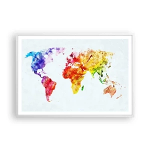 Poster in white frmae - All Colours of Light - 100x70 cm