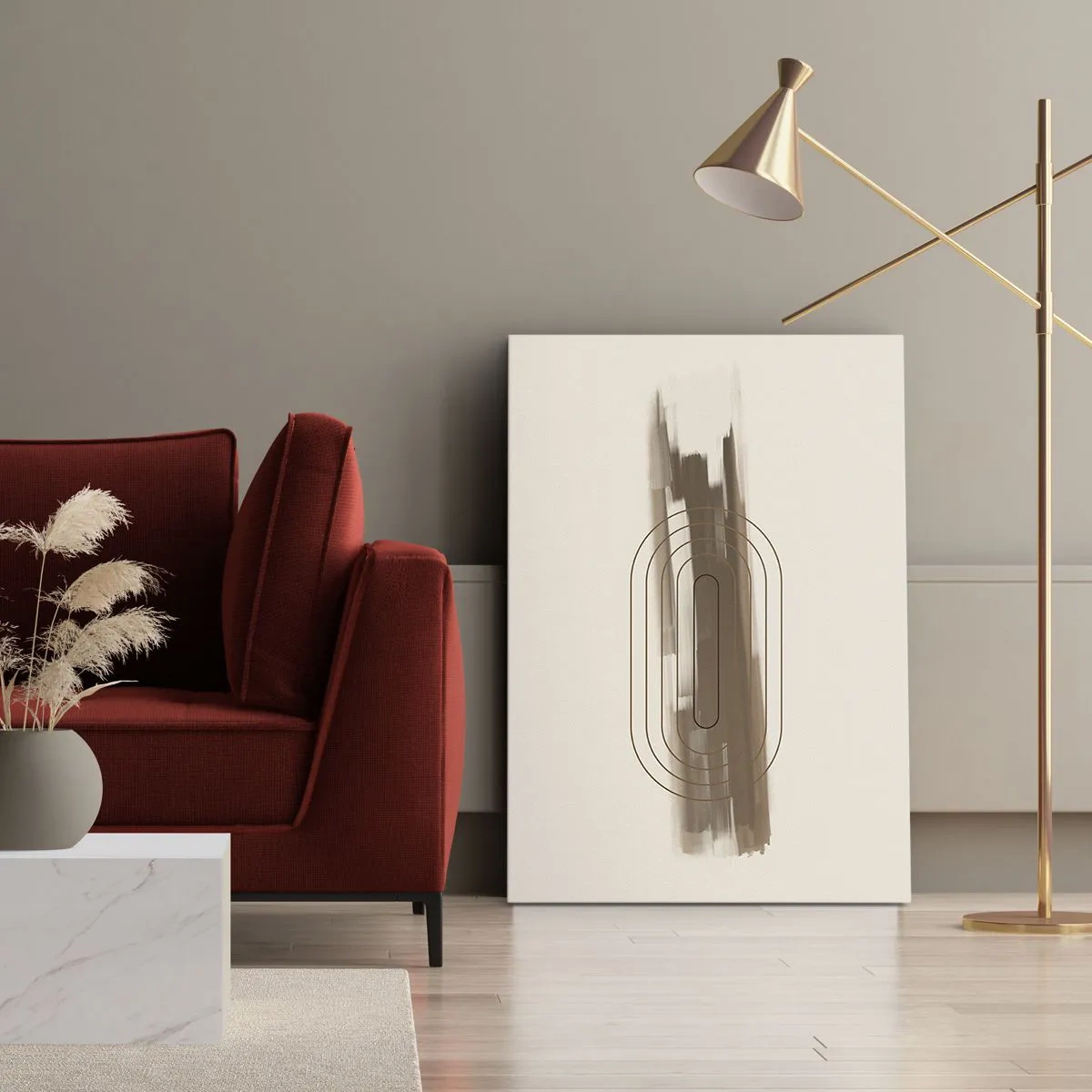 Canvas picture - Blast of Grey - 65x120 cm