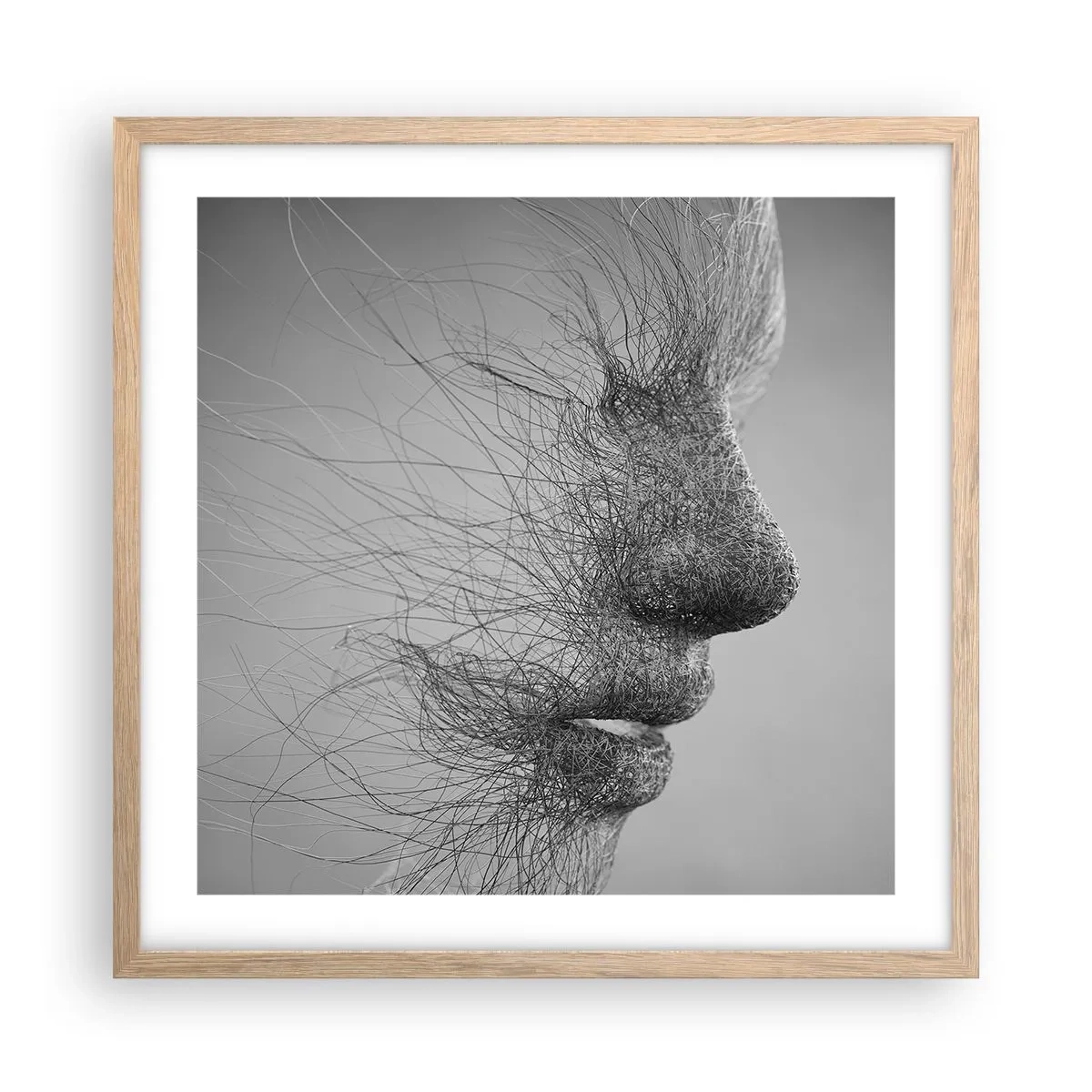 Poster in light oak frame - Spirit of the Wind - 50x50 cm