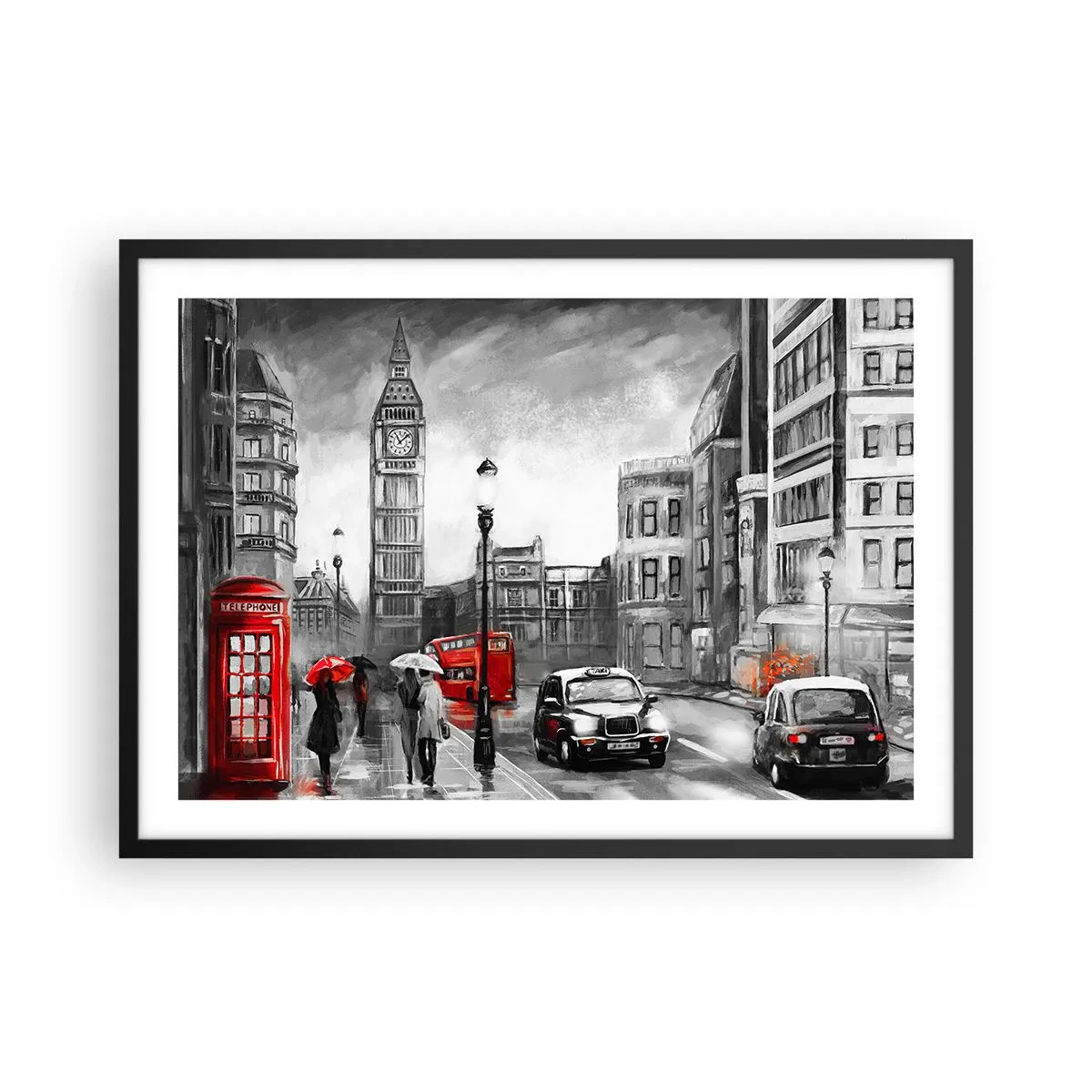 Poster in black frame - Not Such a Grey City - 70x50 cm