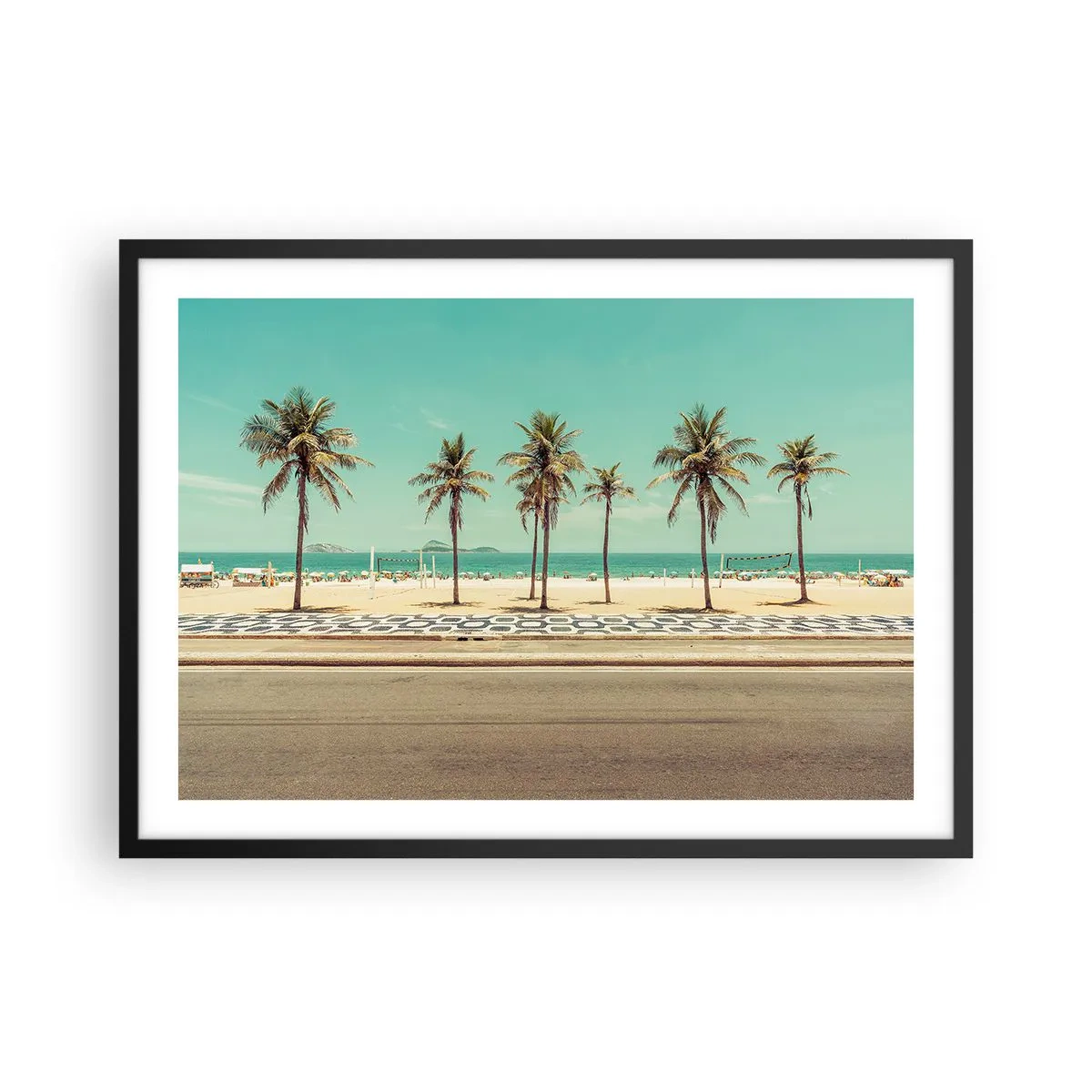 Poster in black frame - By the Beach - 70x50 cm