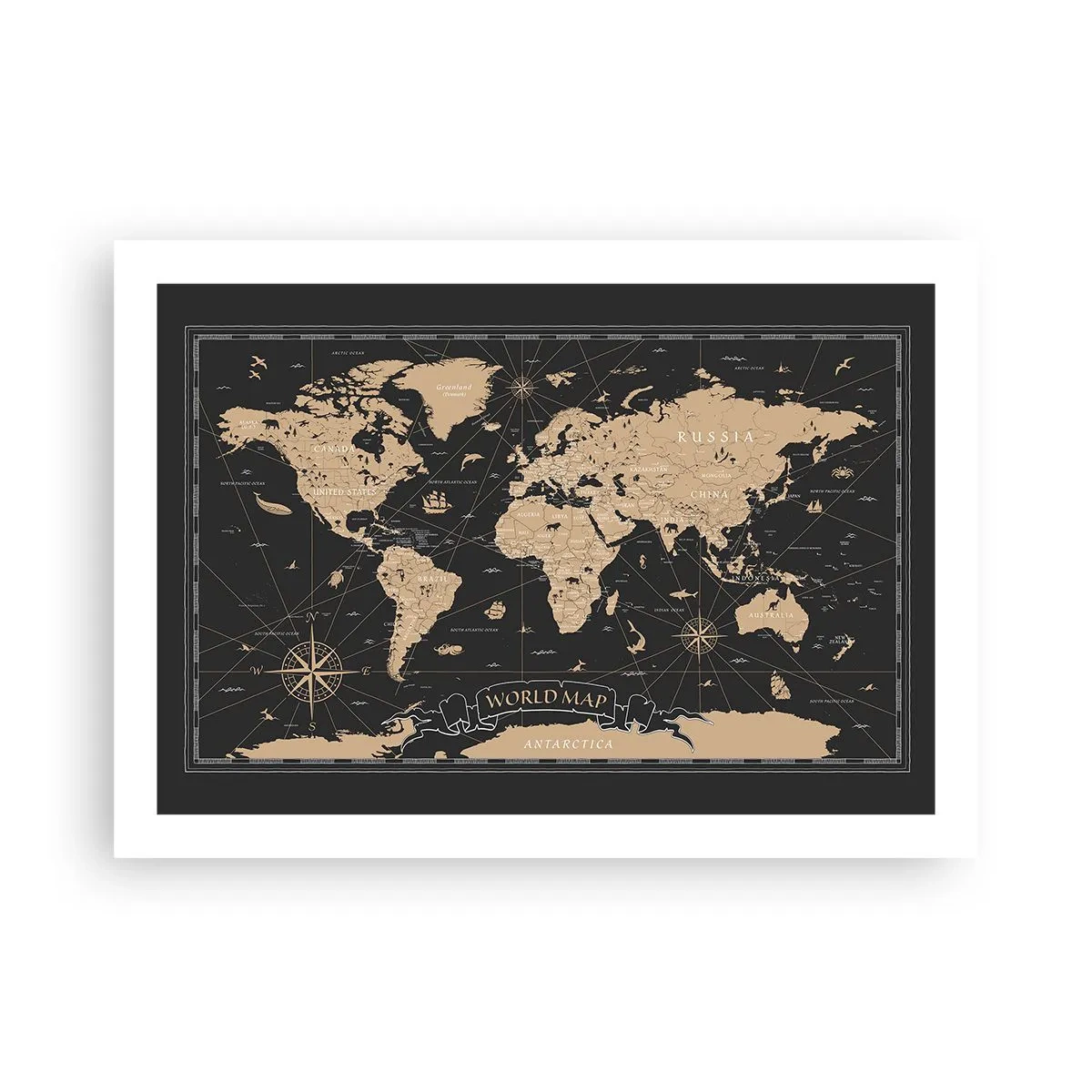 Poster - Borders of My World - 70x50 cm