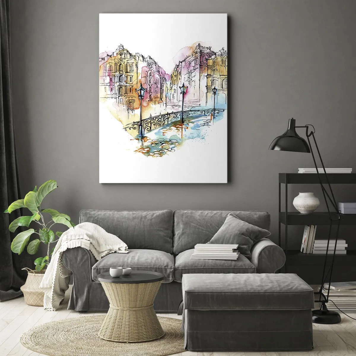 Canvas picture - Heart of a City - 65x120 cm
