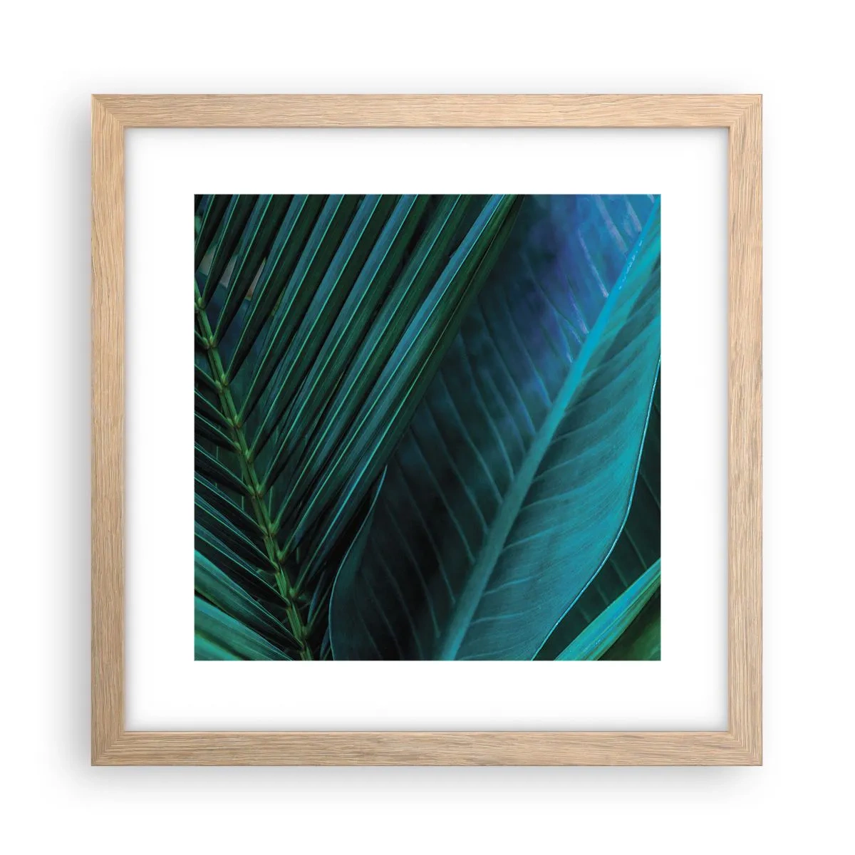 Poster in light oak frame - Anatomy of Green - 30x30 cm