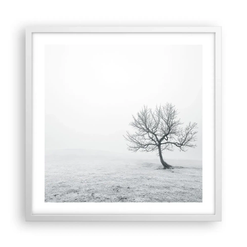 Poster in white frmae - Against Nothingness - 50x50 cm