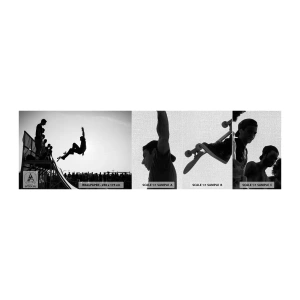 Photo Wallpaper Sample Premium Canvas - Heroes and Spectators - Skatepark, Skateboard, Sport - 100x30 cm