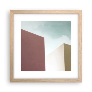 Poster in light oak frame - Geometry of a Sunny summer - 30x30 cm