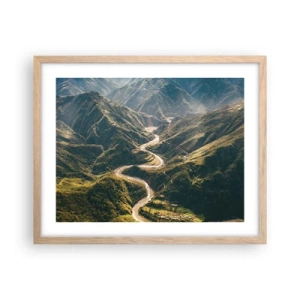 Poster in light oak frame - Straight from the Heart of the Mountains - 50x40 cm