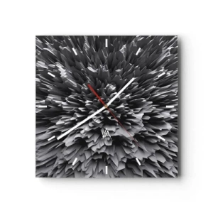 Wall clock - Clock on glass - It Can's Be Any Sharper - 40x40 cm