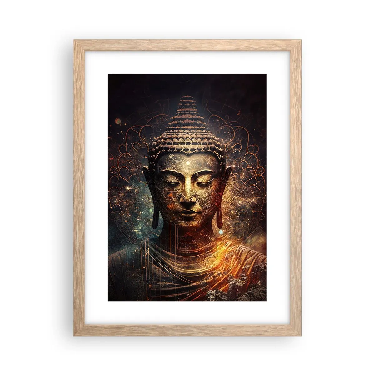 Poster in light oak frame - Spiritual Balance - 30x40 cm