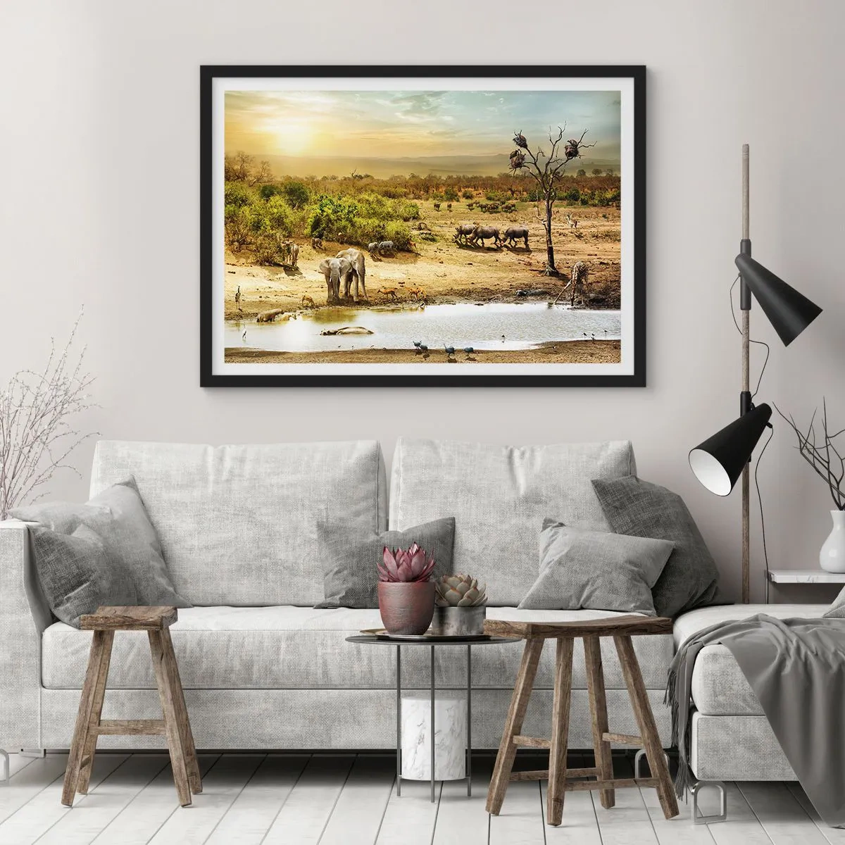 Poster in black frame - There Is a River that Flows from Eden - 70x50 cm
