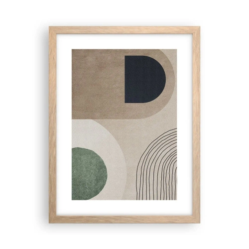 Poster in light oak frame - Gentleness of an Oval - 30x40 cm